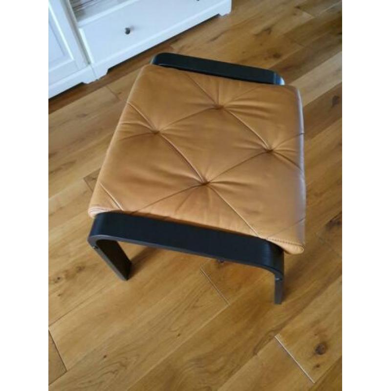 Ikea leren voetenbankje poäng,nieuw.