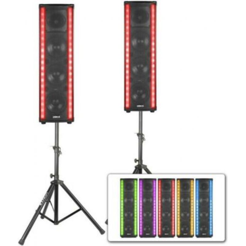 Vonyx LM80 actieve LightMotion speakerset 1200W