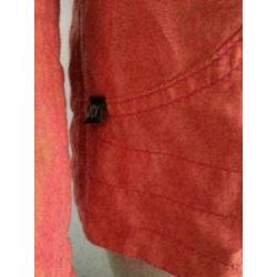 D195 DIDI maat M=38/40 oranje linnen jasje blazer colbert