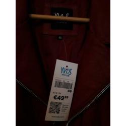 Rood bikerjack van MS mode, nieuw! Mt 46