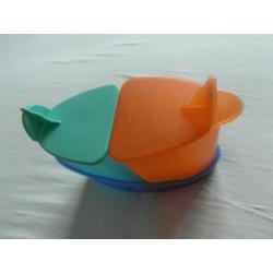 2 Tupperware strooibusjes in houder