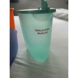 2 Tupperware strooibusjes in houder