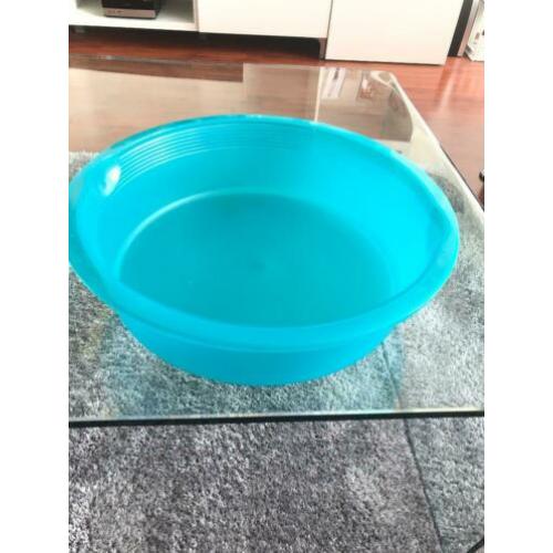 Tupperware Schaal met 3 vakken turquoise