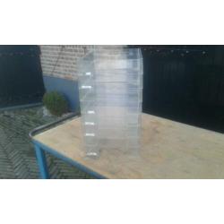 A 4 bakjes plexiglas ( 9 stuks )