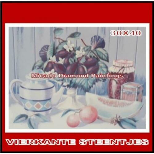 ¦ Diamond Painting Stilleven Mediterannee 30*40 Full-Volledi
