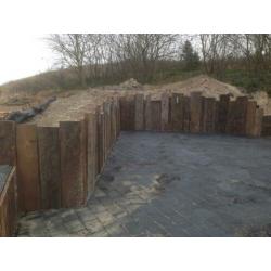 Aanmeerpalenhout, Sloophout, Steigerhout 5000m2+++