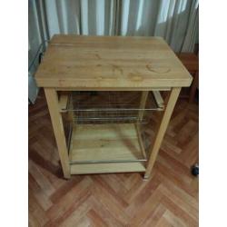 Houten keukentrolly 50x65x87