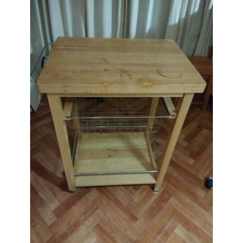 Houten keukentrolly 50x65x87
