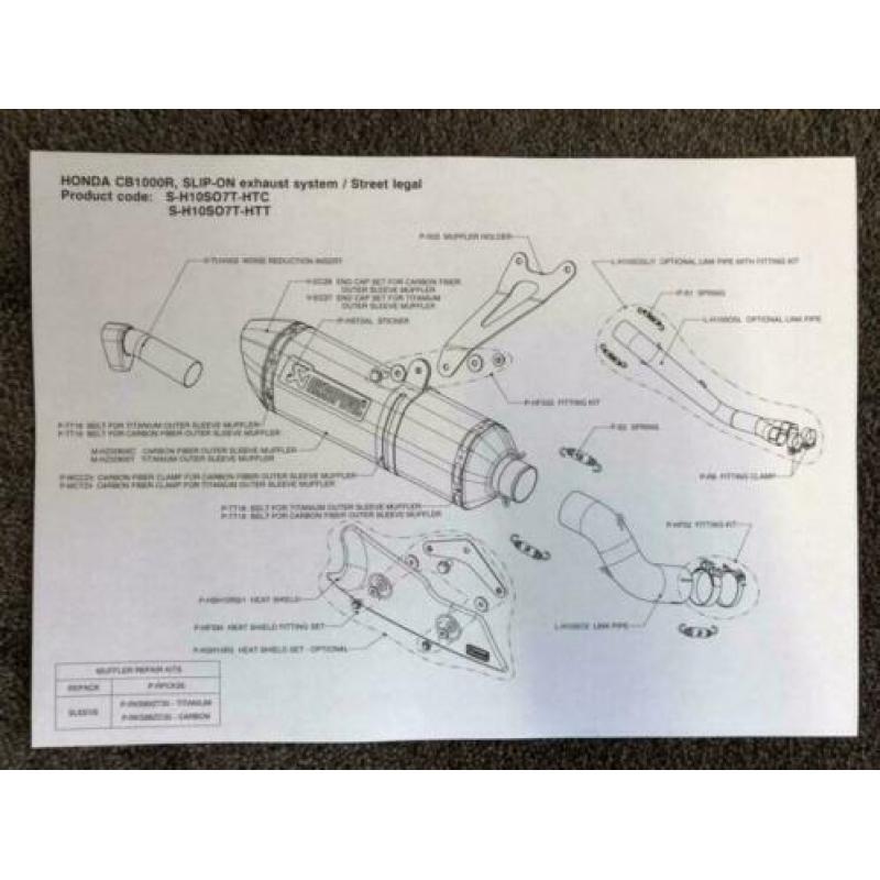 Akrapovic Hexagonal uitlaat demper Honda CB1000R 08-16 SC60