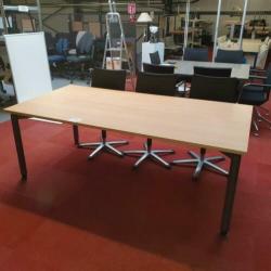 grote eettafel kantinetafel 200x100 cm beuken kleur blad