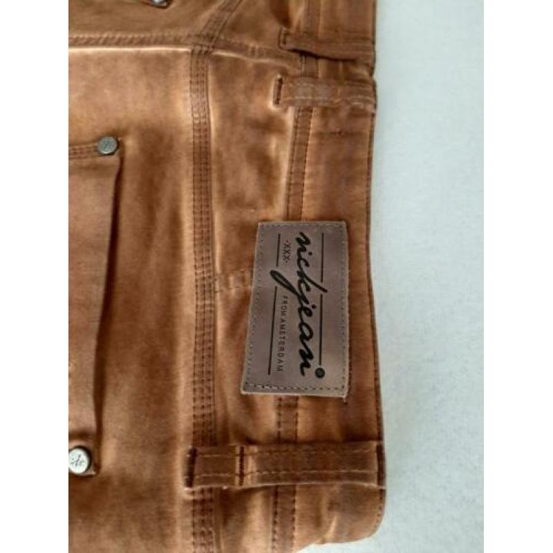 Nieuwe skinny cognac kleur. Broek dames.