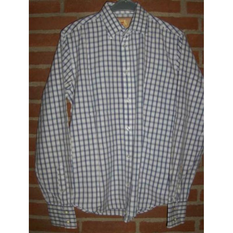 Wit Paars Ruit Overhemd Scotch mt M (849)