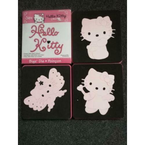 4 stansen snijmallen van Sizzix hello kitty