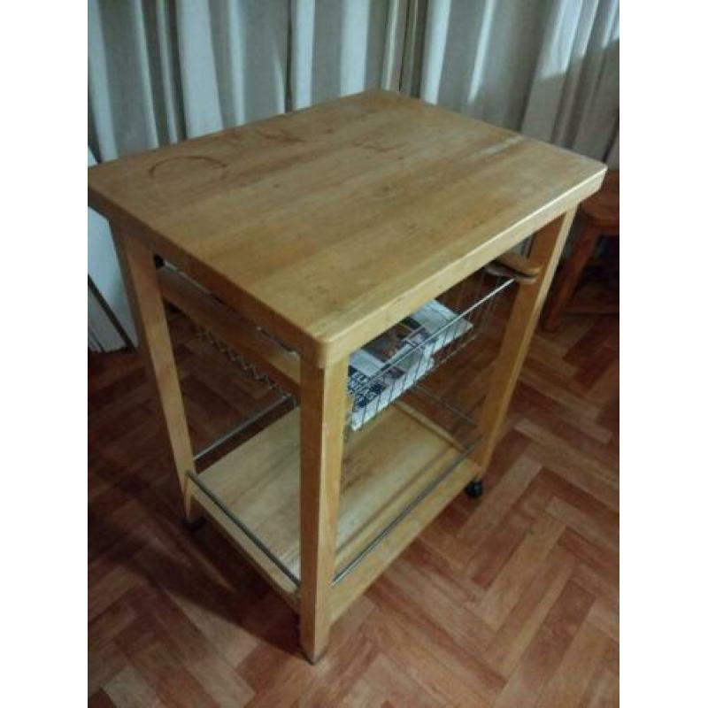 Houten keukentrolly 50x65x87