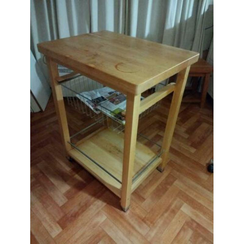 Houten keukentrolly 50x65x87