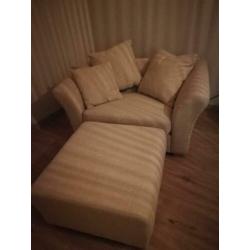 Sofa met poef