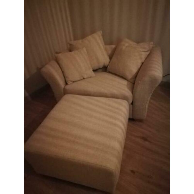 Sofa met poef
