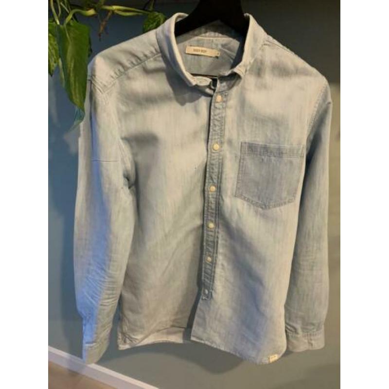 Sissy Boy overhemd maat S spijkerstof/kleur
