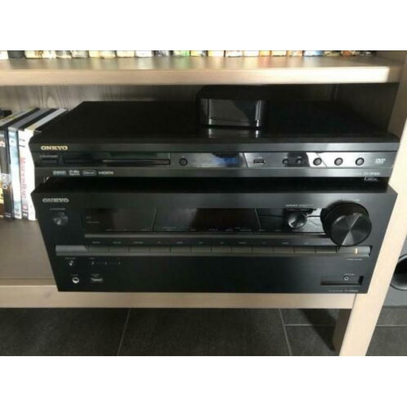 Set: Onkyo TX-NR646 receiver + Onkyo DV-SP406 +sub+speakers!
