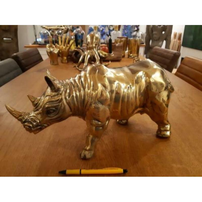 messing neushoorn rhino brass nieuw Eric Kuster stijl