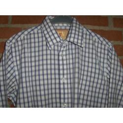 Wit Paars Ruit Overhemd Scotch mt M (849)