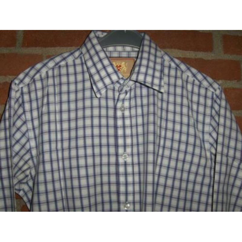 Wit Paars Ruit Overhemd Scotch mt M (849)