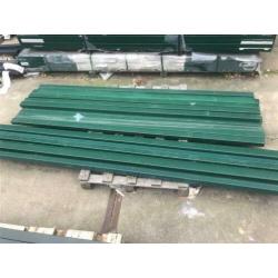 30m Gebrand Hekwerk 120cm 8x6x8 - 2e keus palen