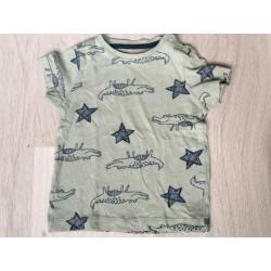 groen shirt korte mouw Hema maat 74