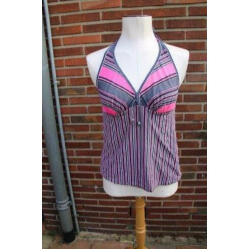 Tankini bovenstuk roze/grijs mt S AANBIEDING