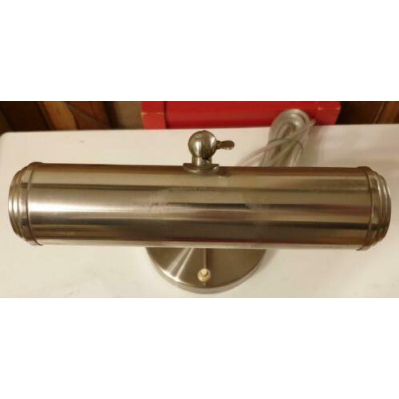 Vintage bureaulamp of notarislamp op voet.
