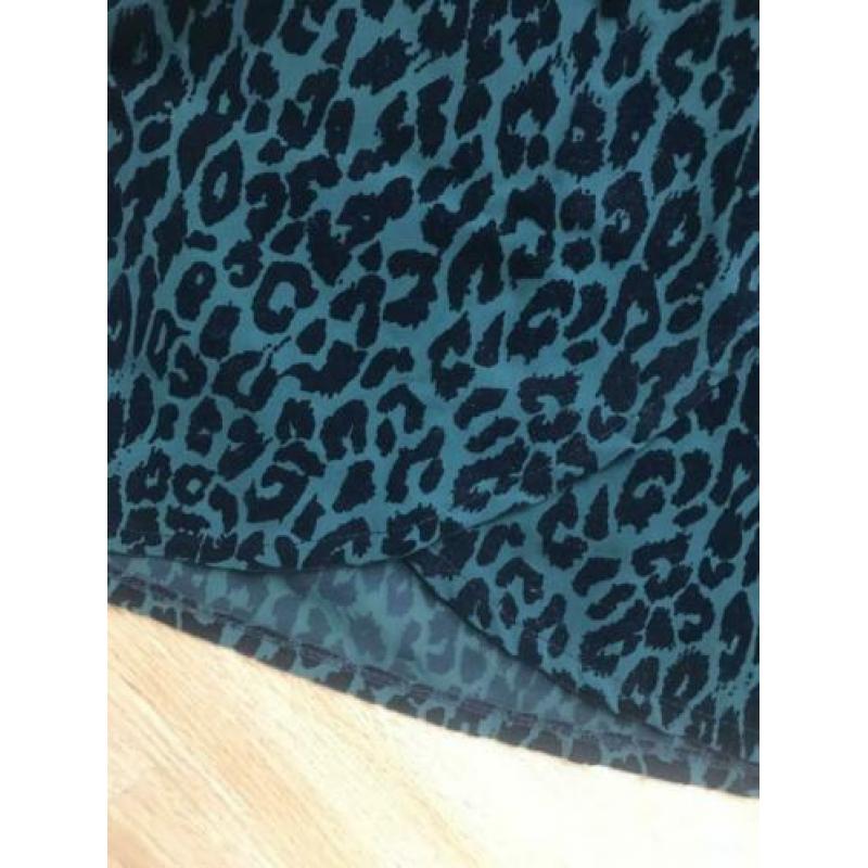 Groene soepele rok Ambika Leopard print maat S