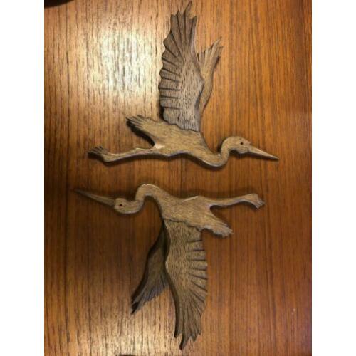 Vintage vogels muurhangers muurdecoratie ornamenten