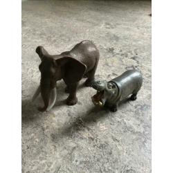 Schleich olifant en nijlpaard