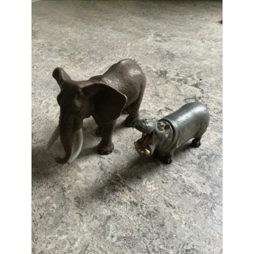 Schleich olifant en nijlpaard