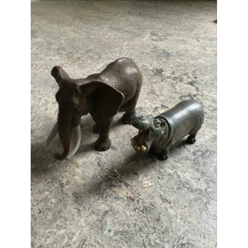 Schleich olifant en nijlpaard