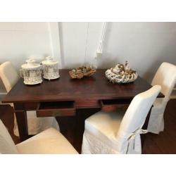 Super mooie eettafel van 1.60 meter Met ingelegd tafelblad