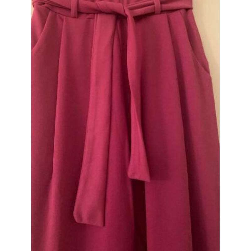 Zomerbroek elegant pantalon roze maat XS / 34 stretch strik