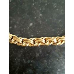 Vintage Napier ketting, goudkleurig, ingegraveerd merk