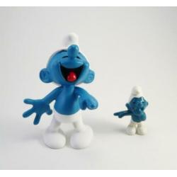 XL Brilsmurf -- handgemaakte Smurfen Plastoy - NIEUW!