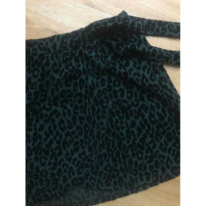 Groene soepele rok Ambika Leopard print maat S