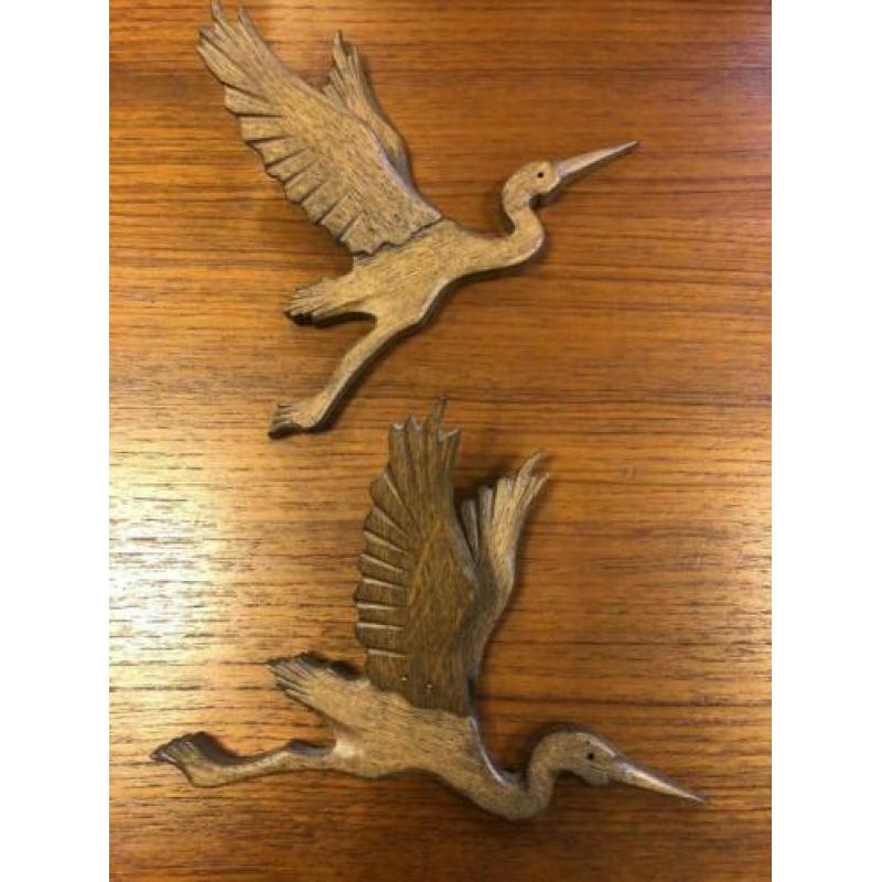 Vintage vogels muurhangers muurdecoratie ornamenten