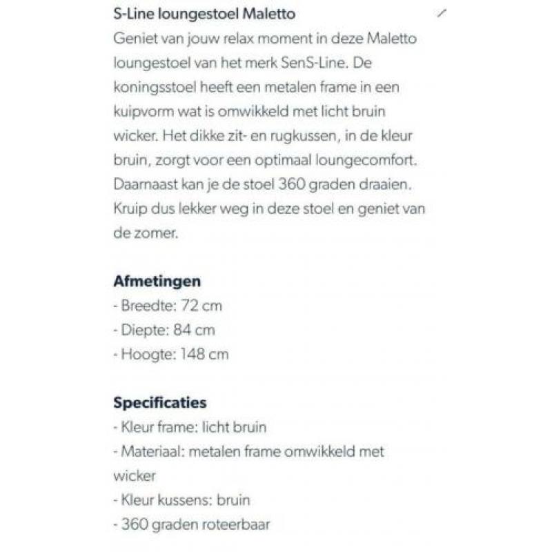 Ei stoel, lounge stoel SenS-Line Maletto