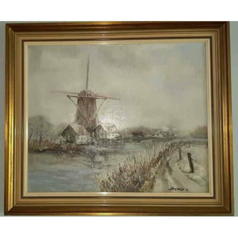 Antiek Schilderij (gesigneerd J Jurgens 1943)