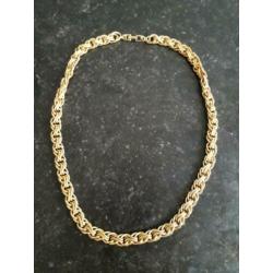 Vintage Napier ketting, goudkleurig, ingegraveerd merk