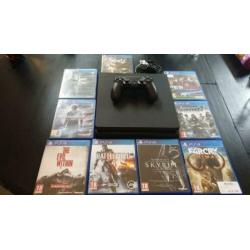 Playstation 4 met 1 controller en 9 spellen