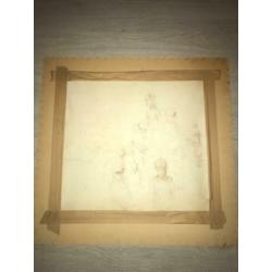 Gravure oud . Beschadigd