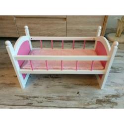 poppen set. poppenwagen, buggy, bedje en kinderstoel