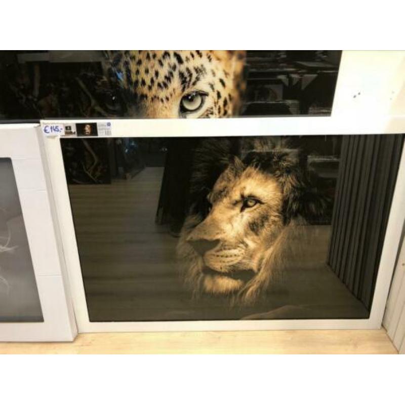 Jaguar glasschilderij 120x80cm Eric kuster stijl