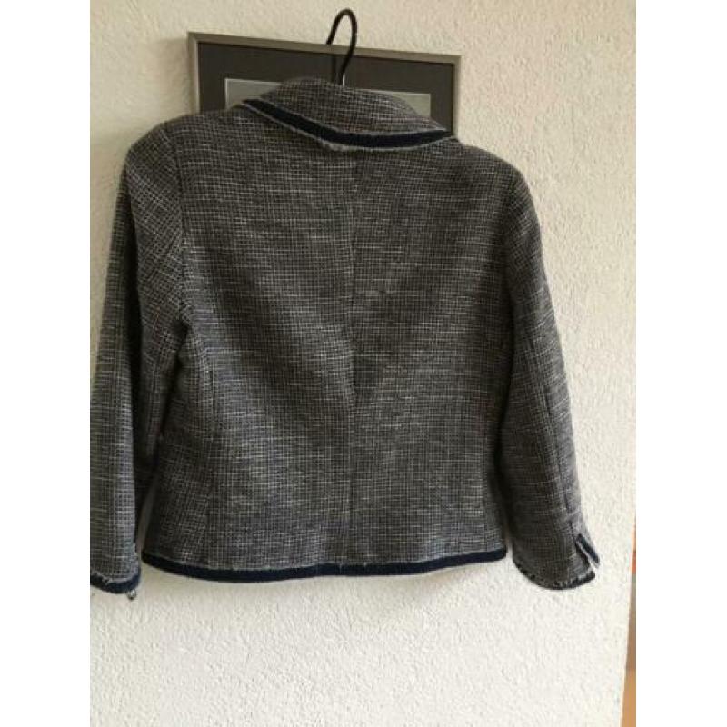 Cane cane blauw gemêleerd jasje maat 40