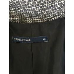 Cane cane blauw gemêleerd jasje maat 40